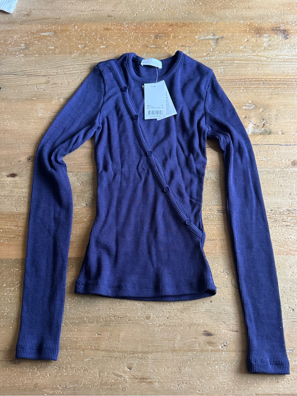 Kookai Navy Emmett Merino Wool Top — image 4 of 6